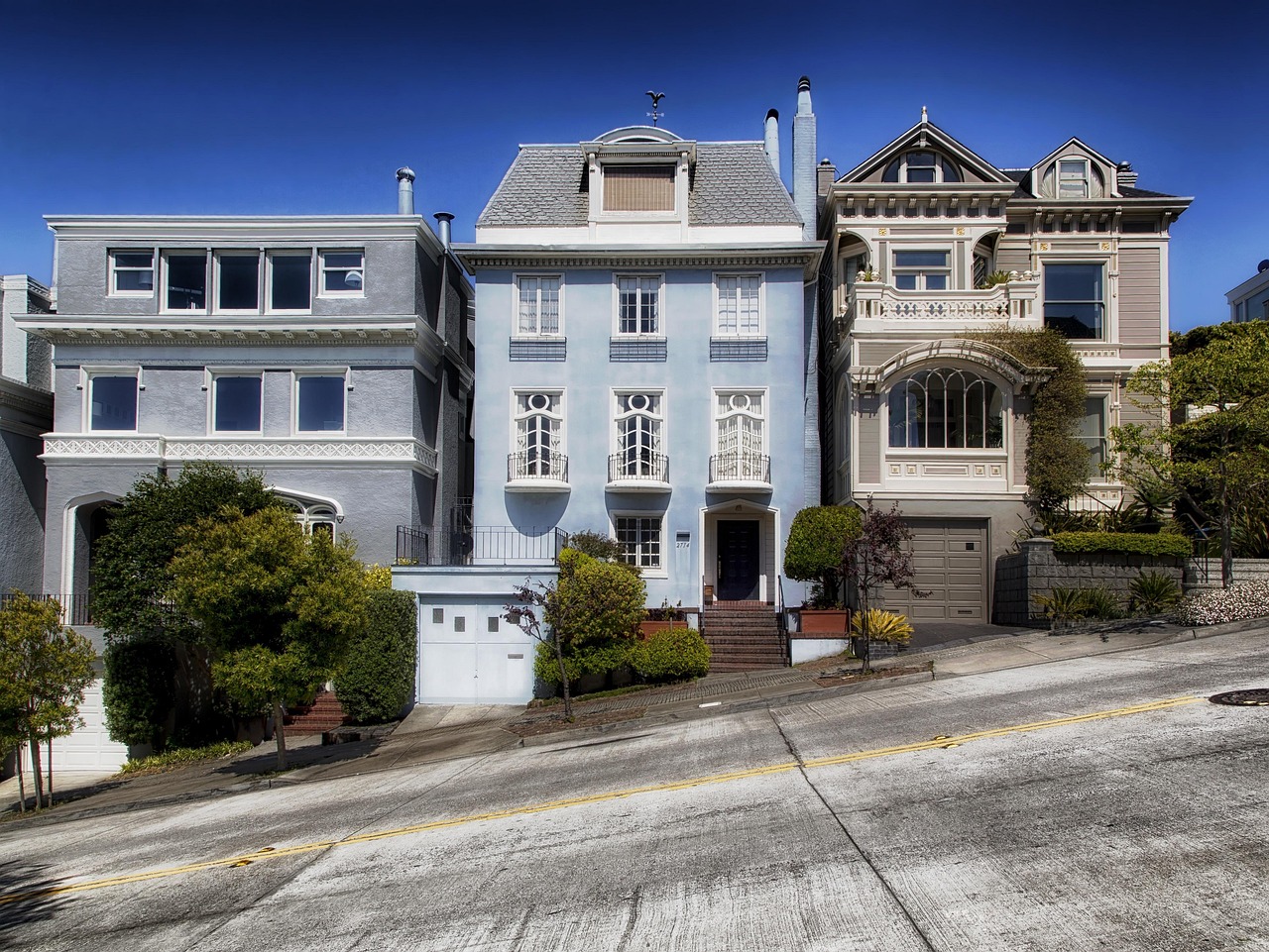 Community residential neighborhood showing diverse homes