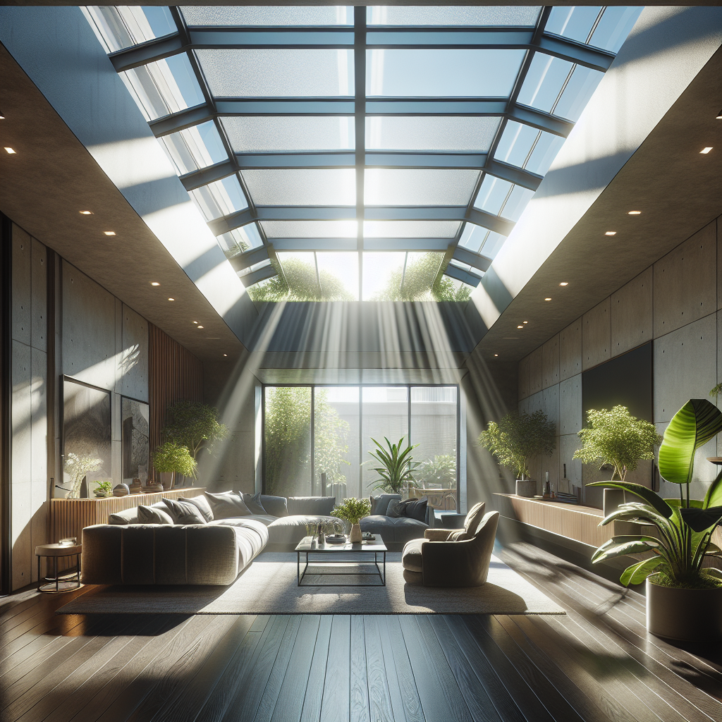 Professional skylight installation bringing natural light into modern home interior